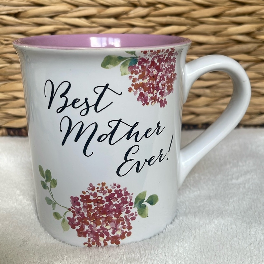 Love Your Mug 16 Oz “Best Mother Ever” White Pink Purple Mug